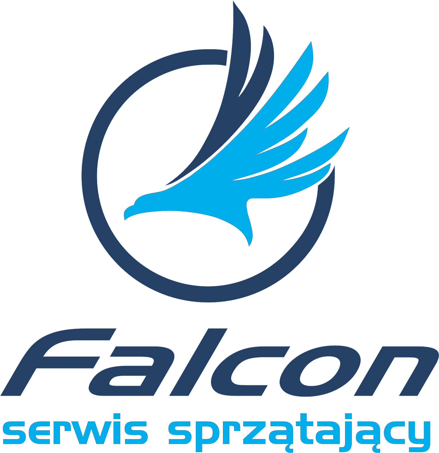 logo serwisu sprzątającego Falcon z Gdańska, sprzątanie biur i domów Trójmiasto